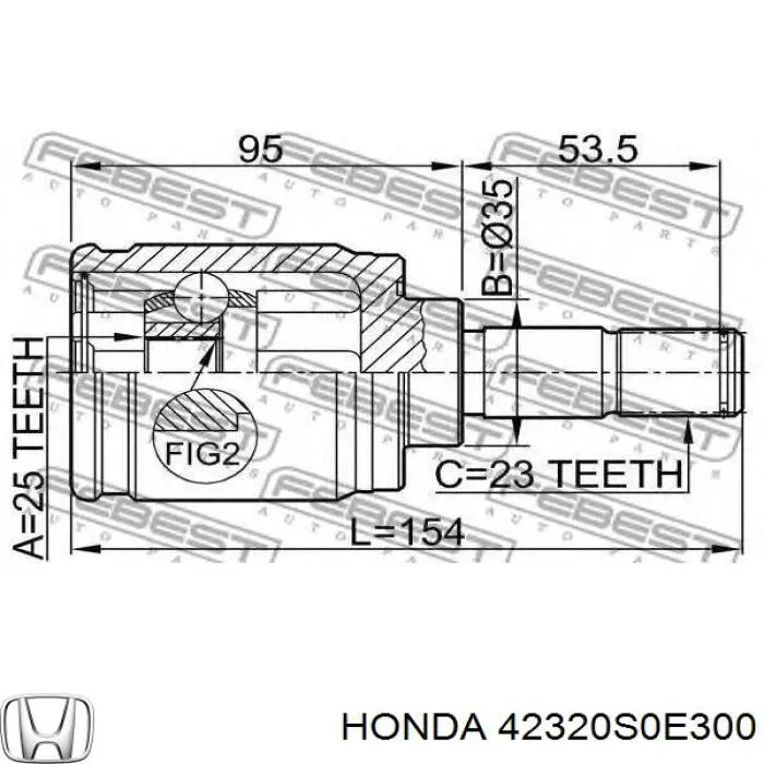 42320S0E300 Honda junta homocinética interior trasera