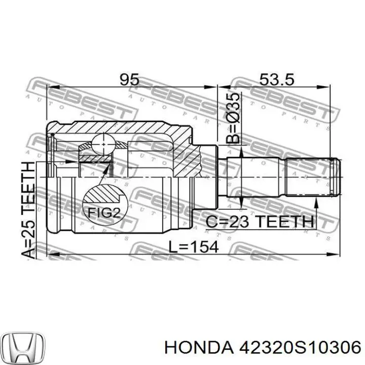 42320S10306 Honda junta homocinética interior trasera