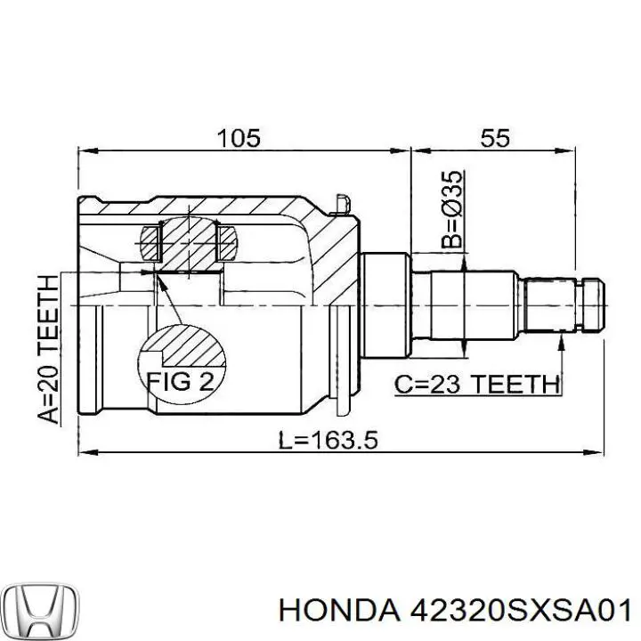 Junta homocinética interior trasera Honda 42320SXSA01 precio, desde 302,86 EUR