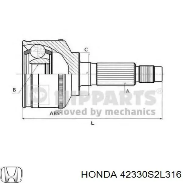 Junta homocinética exterior delantera Honda 42330S2L316 precio, desde 39,13 EUR