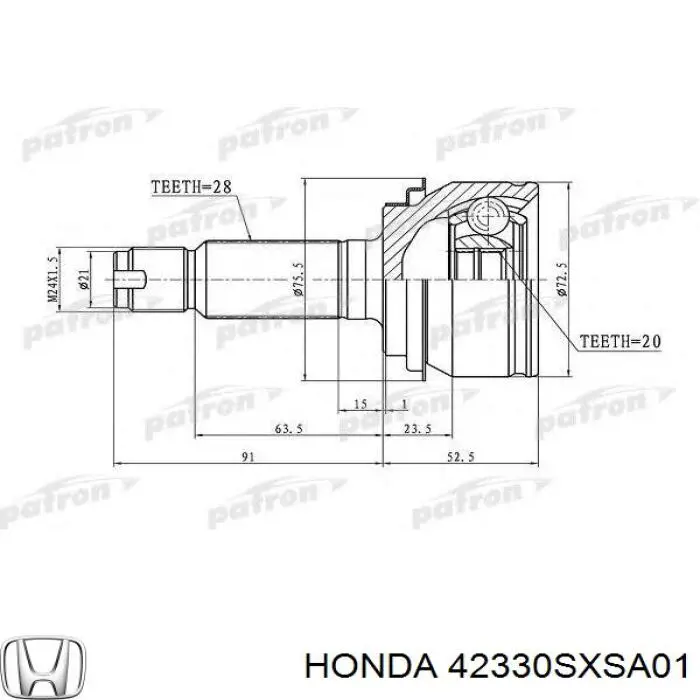 42330SXSA01 Honda junta homocinética exterior trasera