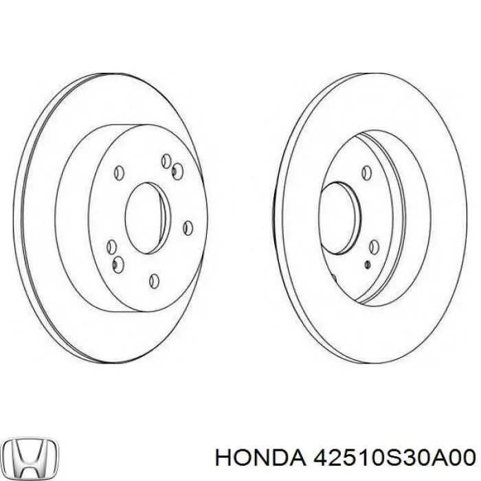 42510S30A00 Honda disco de freno trasero