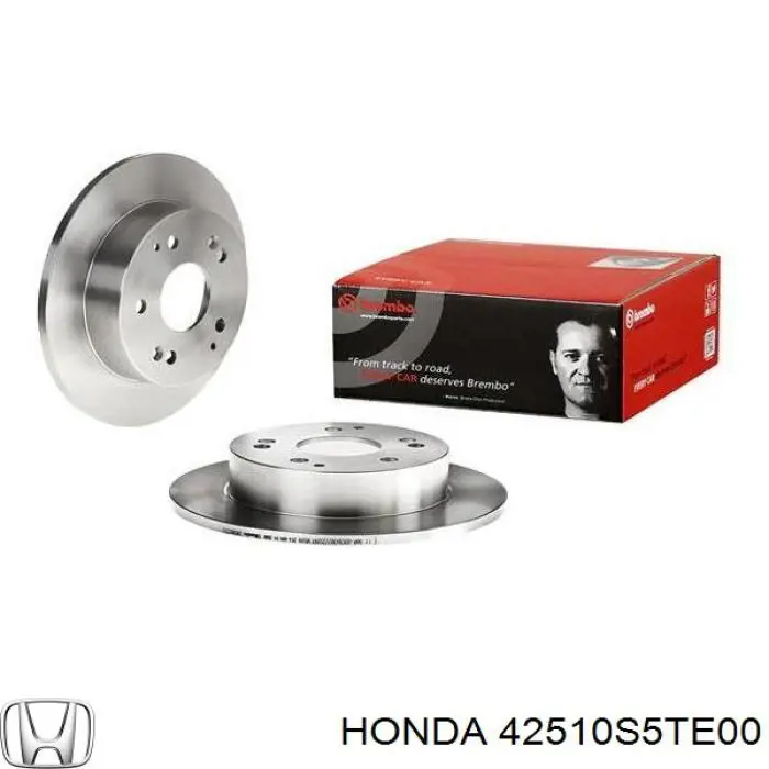 42510S5TE00 Honda disco de freno trasero
