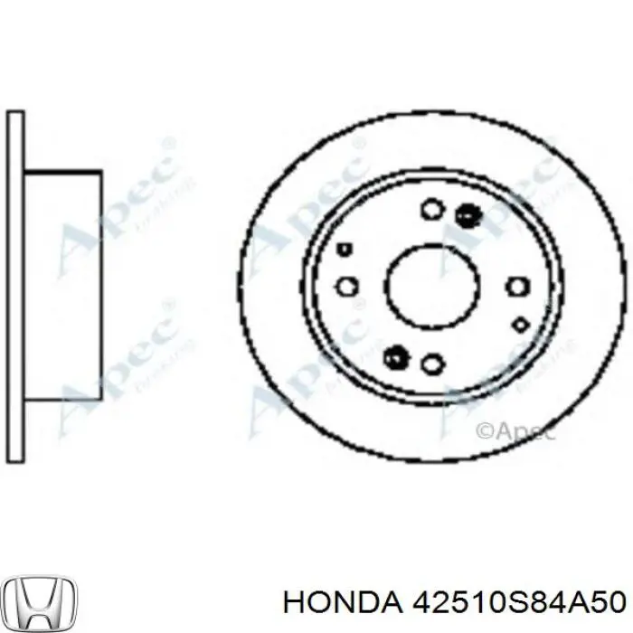 Comprar 42510S84A50 Honda Disco de freno trasero