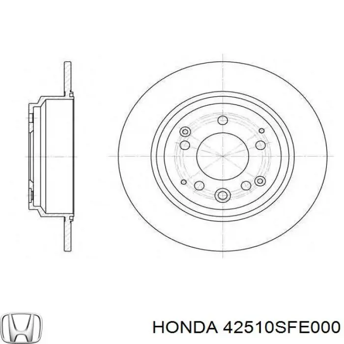 42510SFE000 Honda disco de freno trasero