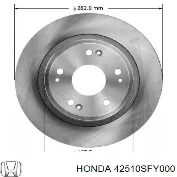 42510SFY000 Honda disco de freno trasero