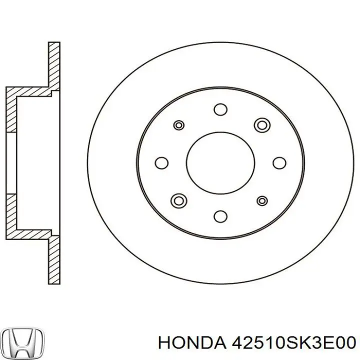 Comprar 42510SK3E00 Honda Disco de freno trasero