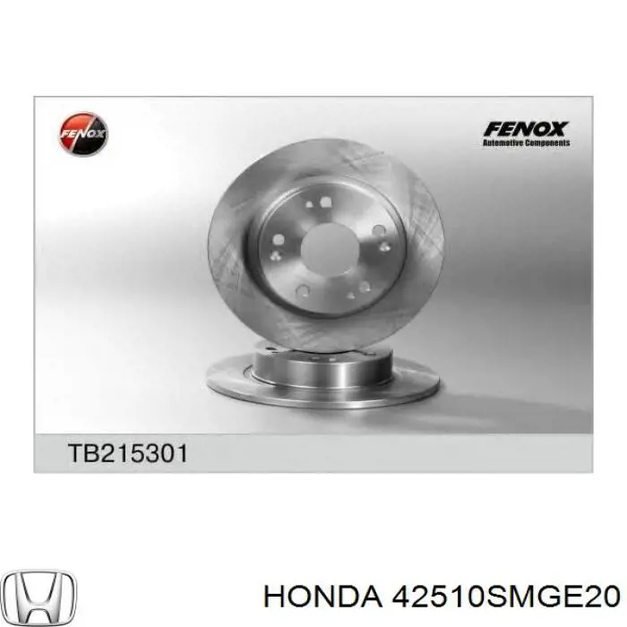 Disco de freno trasero 42510SMGE20 Honda
