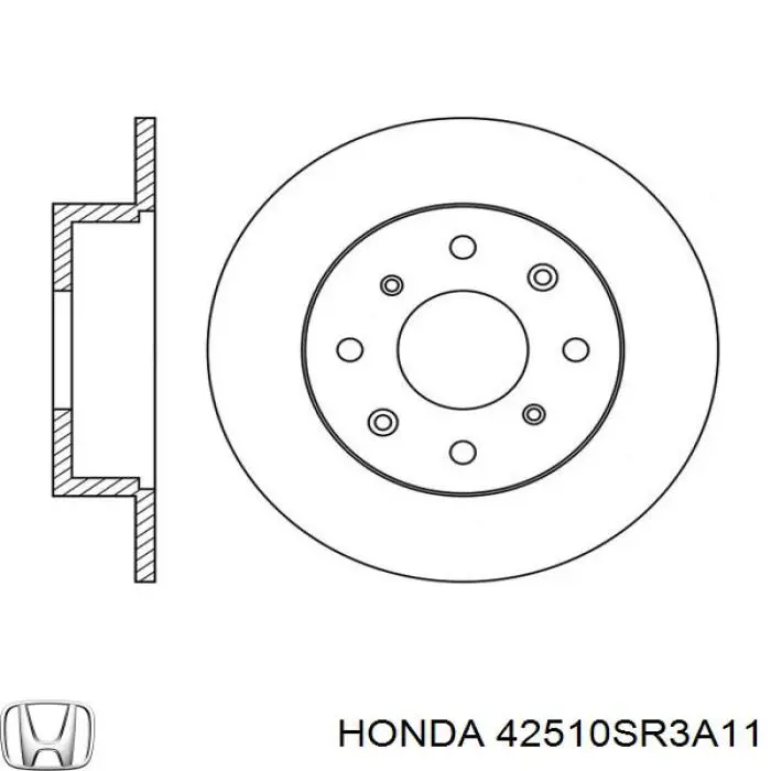 Disco de freno trasero Honda Civic 4 ED, EF