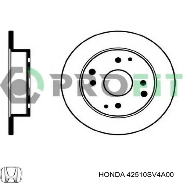 42510SV4A00 Honda disco de freno trasero