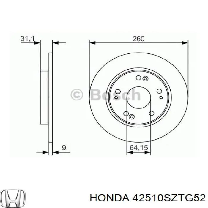 A6014200412 Mercedes Freno de disco trasero
