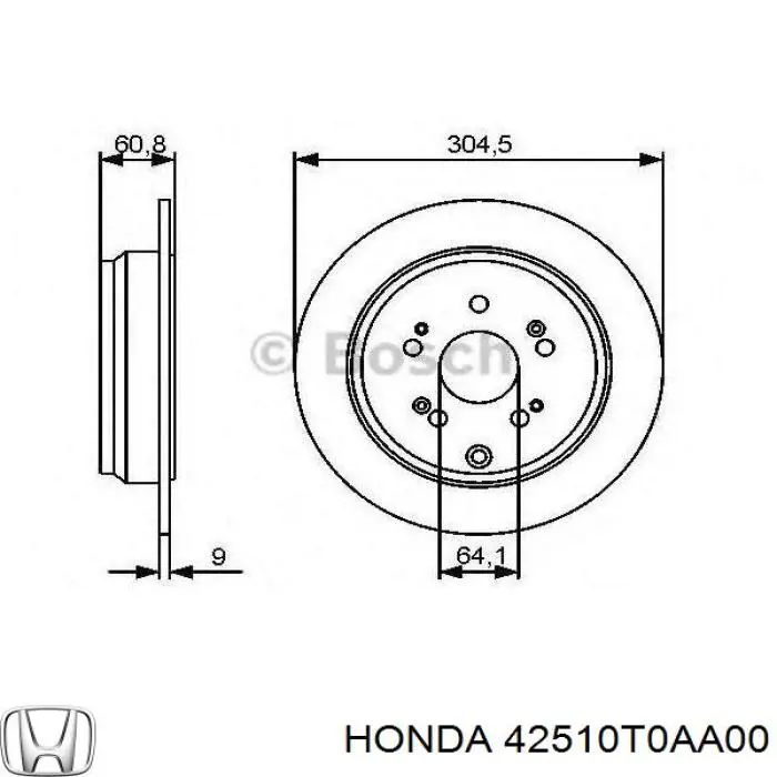 Frenos traseros Honda 42510T0AA00