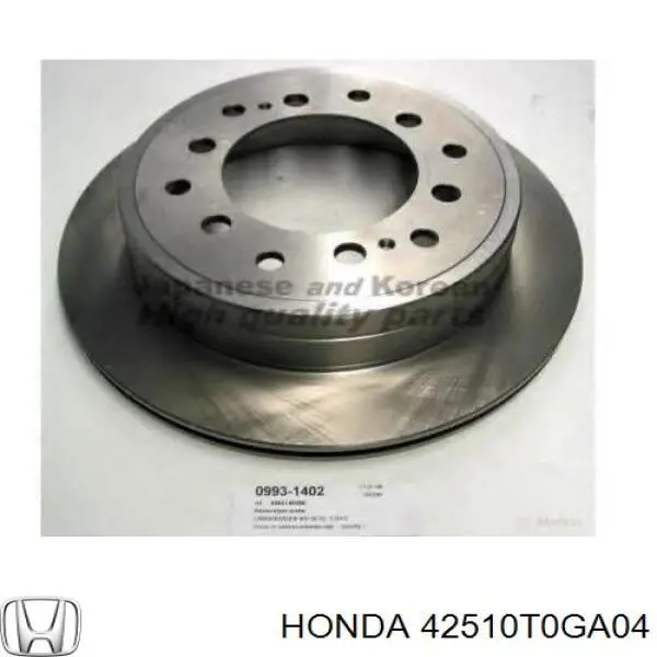 Comprar 42510T0GA04 Honda Disco de freno trasero