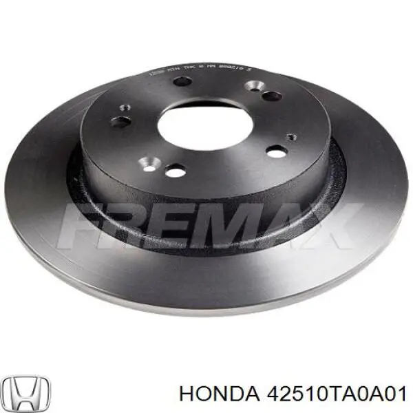 Disco de freno trasero 42510TA0A01 Honda