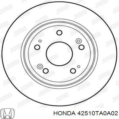 42510TA0A02 Honda disco de freno trasero