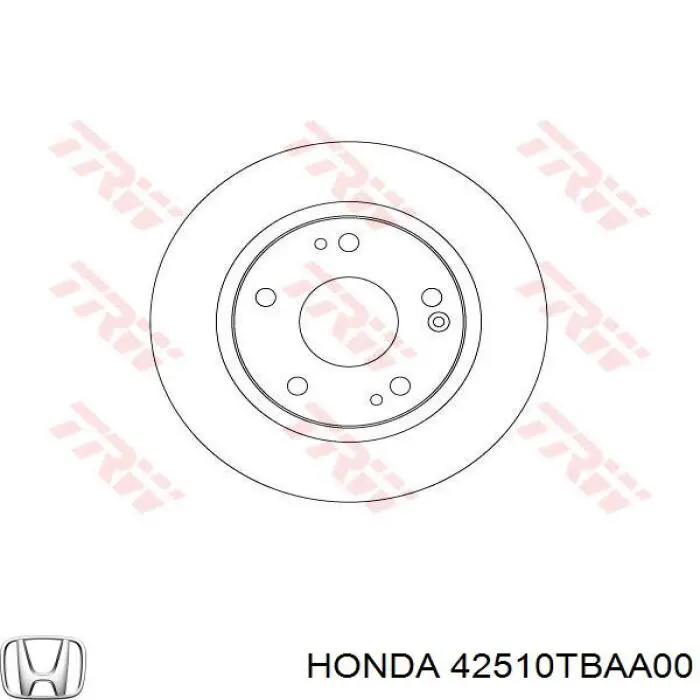 42510TBAA00 Honda disco de freno trasero