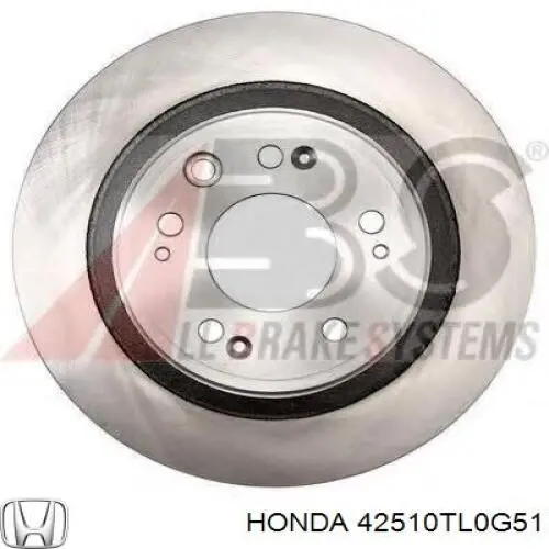 42510TL0G51 Honda disco de freno trasero