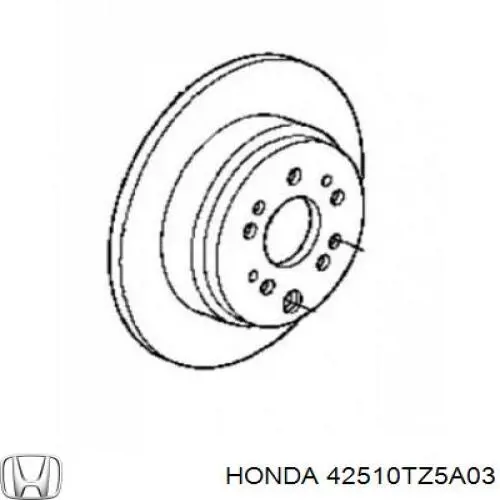 42510TZ5A03 Honda disco de freno trasero