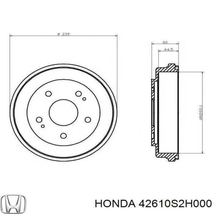 42610S2H000 Honda freno de tambor trasero