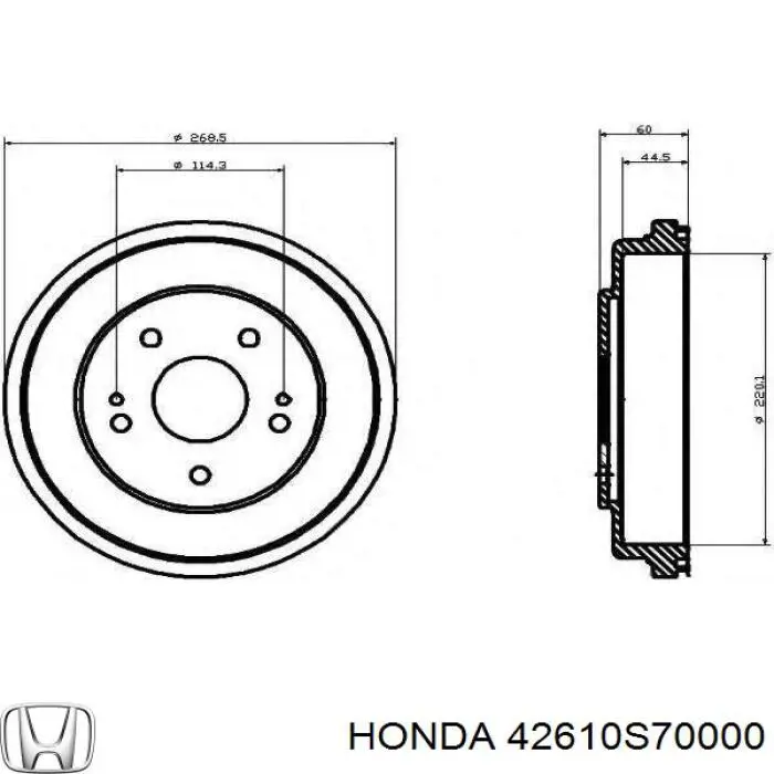 42610S70000 Honda freno de tambor trasero