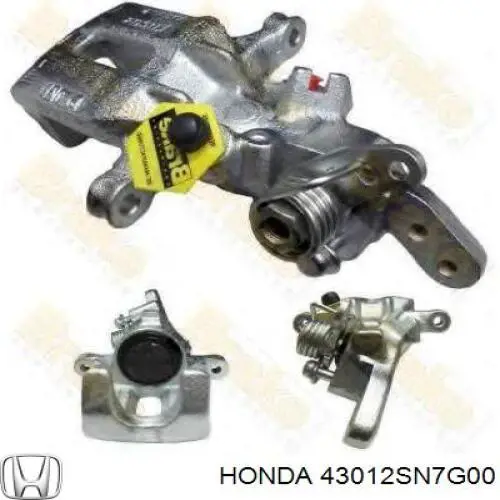 Pinza de freno trasera derecha 43012SN7G00 Honda