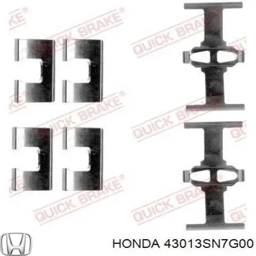 Pinza de freno trasera izquierda 43013SN7G00 Honda