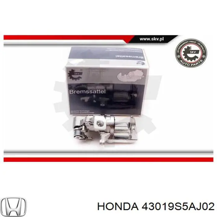 43019S5AJ02 Honda pinza de freno trasera izquierda