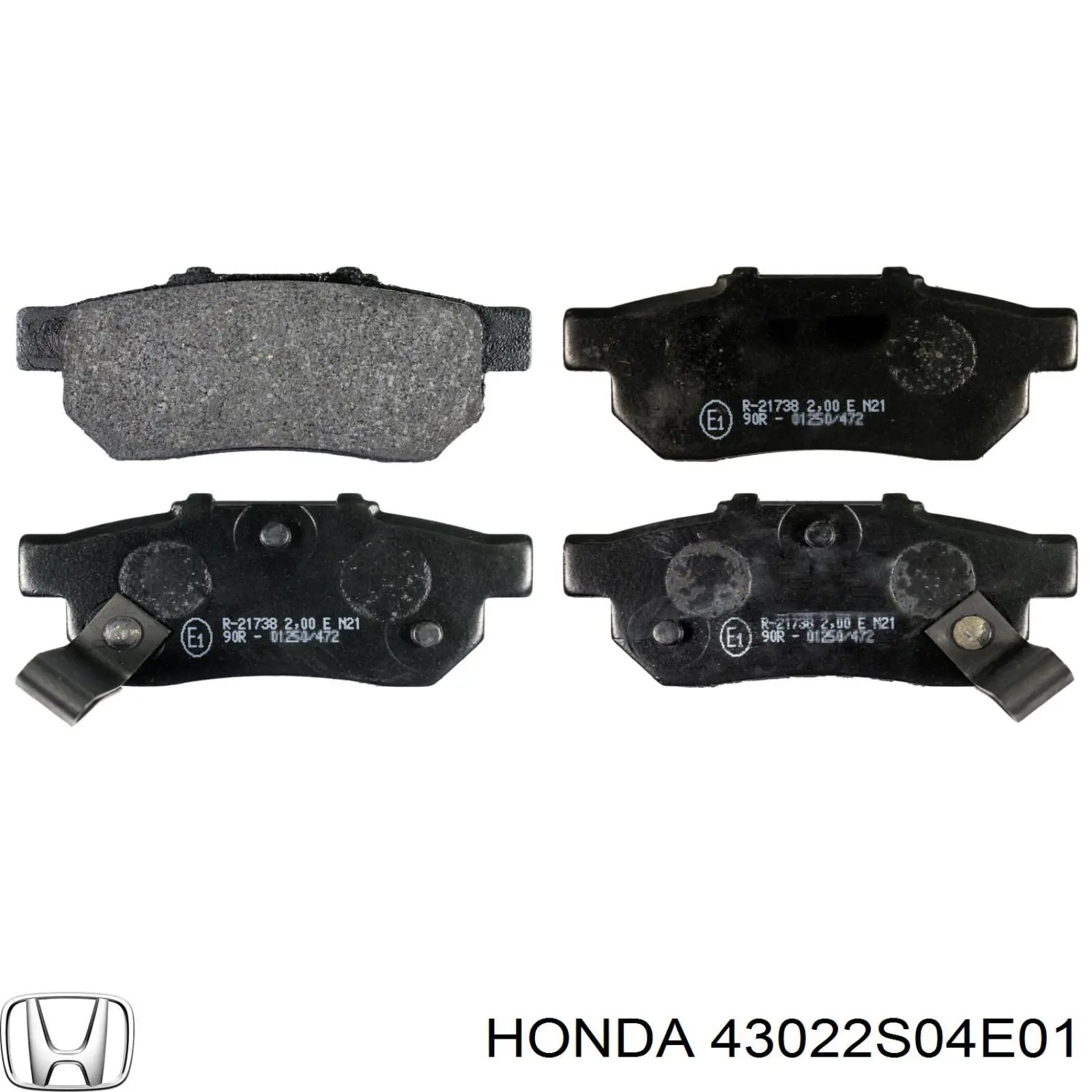 43022S04E01 Honda pastillas de freno traseras