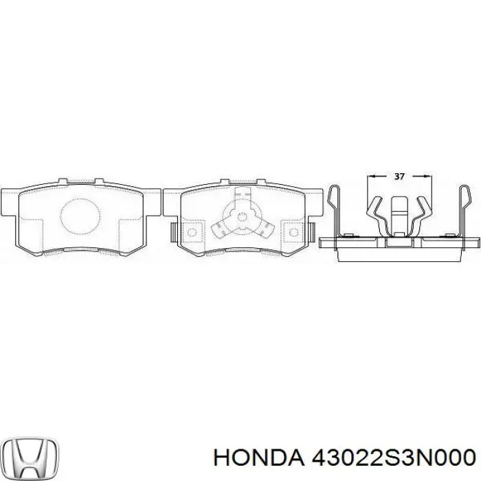 Pastillas traseras de freno Honda 43022S3N000 precio, desde 22,64 EUR