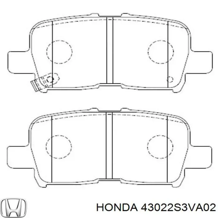 Pastillas de freno traseras 43022S0XA02 Honda