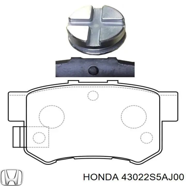 Pastillas traseras Honda 43022S5AJ00