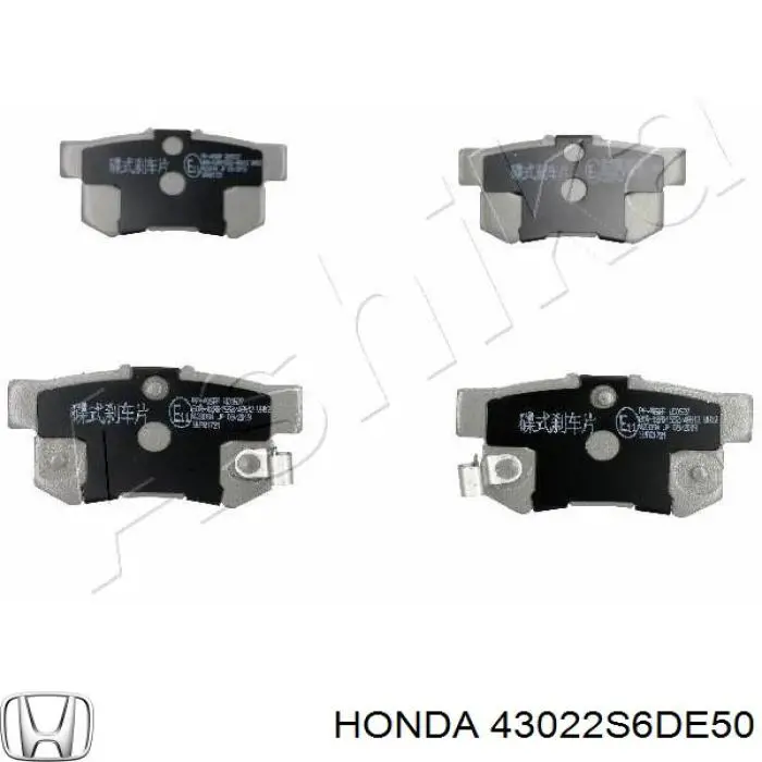 43022S6DE50 Honda pastillas de freno traseras