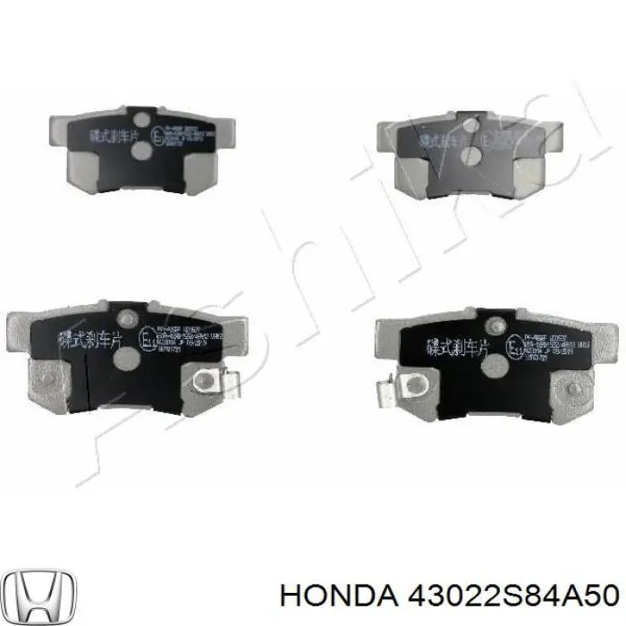 43022S84A50 Honda pastillas de freno traseras