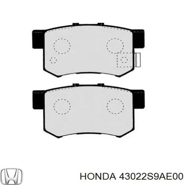 Comprar 43022S9AE00 Honda Pastillas de freno traseras