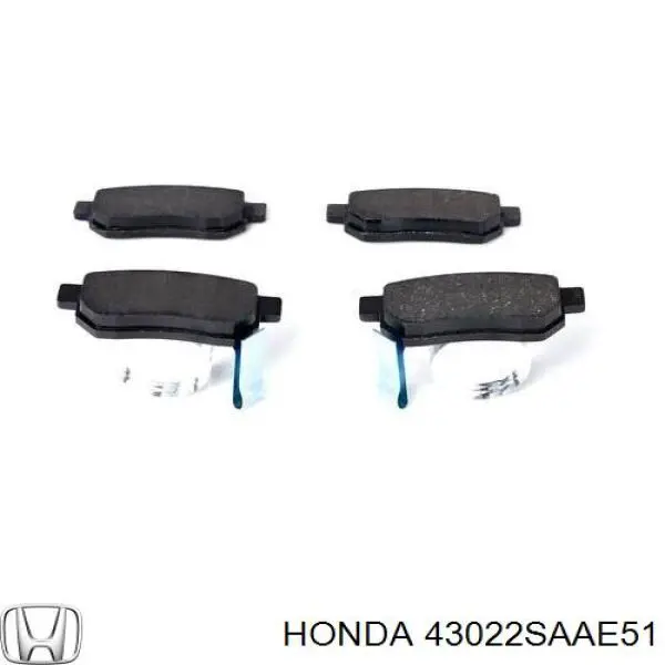 Pastillas de freno traseras 43022SAAE51 Honda