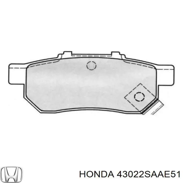 Pastillas traseras de freno Honda 43022SAAE51 precio, desde 20,14 EUR