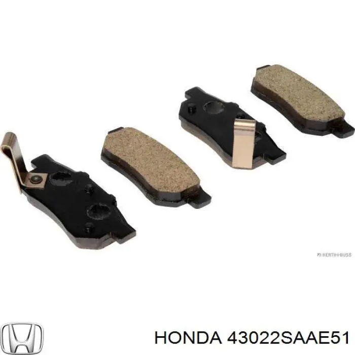 Comprar 43022SAAE51 Honda Pastillas de freno traseras