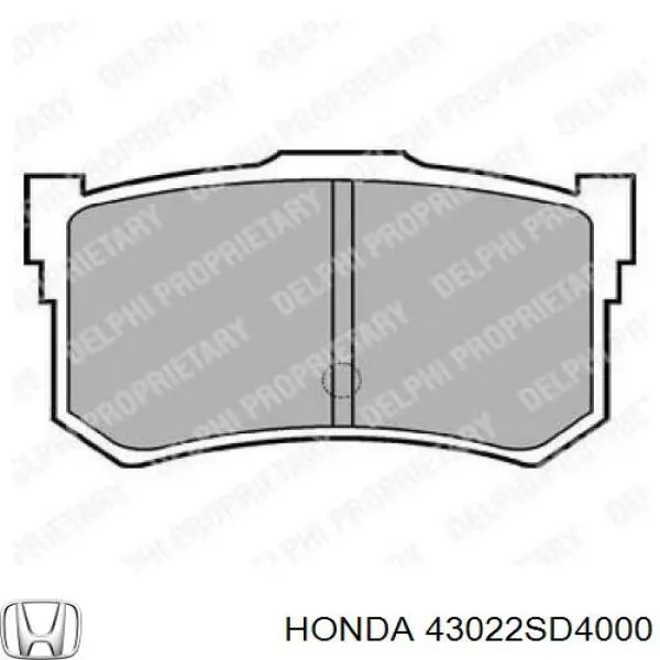 43022SD4000 Honda pastillas de freno traseras