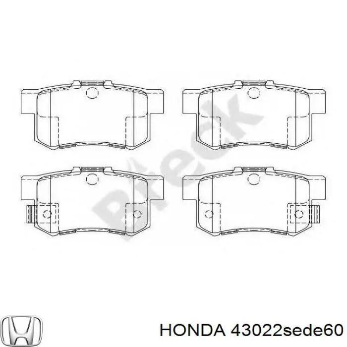 Pastillas de freno traseras HONDA 43022SEDE60