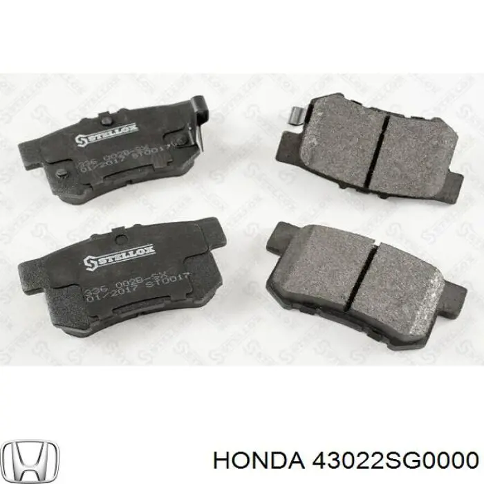 43022SG0000 Honda pastillas de freno traseras