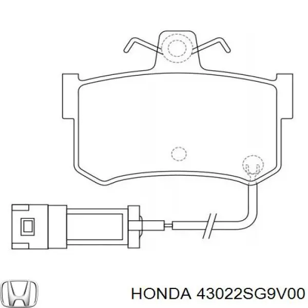 43022SG9V00 Honda pastillas de freno traseras