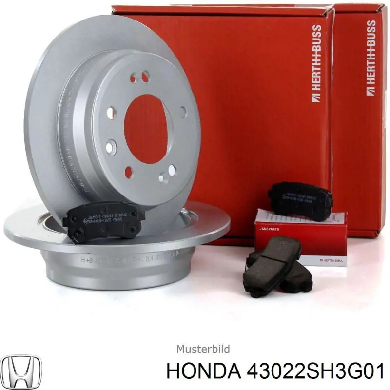 43022SH3G01 Honda pastillas de freno traseras