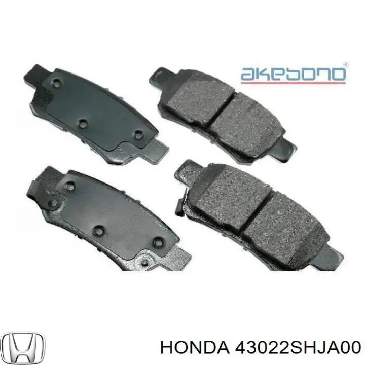 43022SHJ405 Honda pastillas de freno traseras