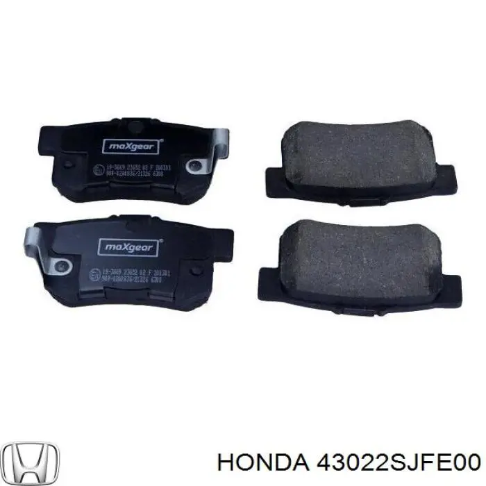 43022SJFE00 Honda pastillas de freno traseras