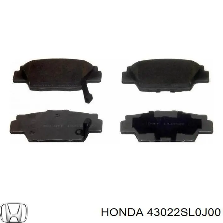 43022SL0J00 Honda pastillas de freno traseras