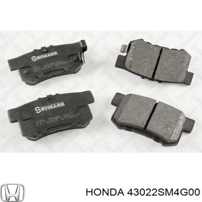 43022SM4G00 Honda pastillas de freno traseras