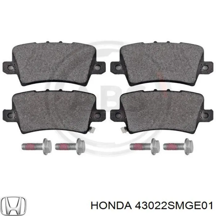 43022SMGE01 Honda pastillas de freno traseras