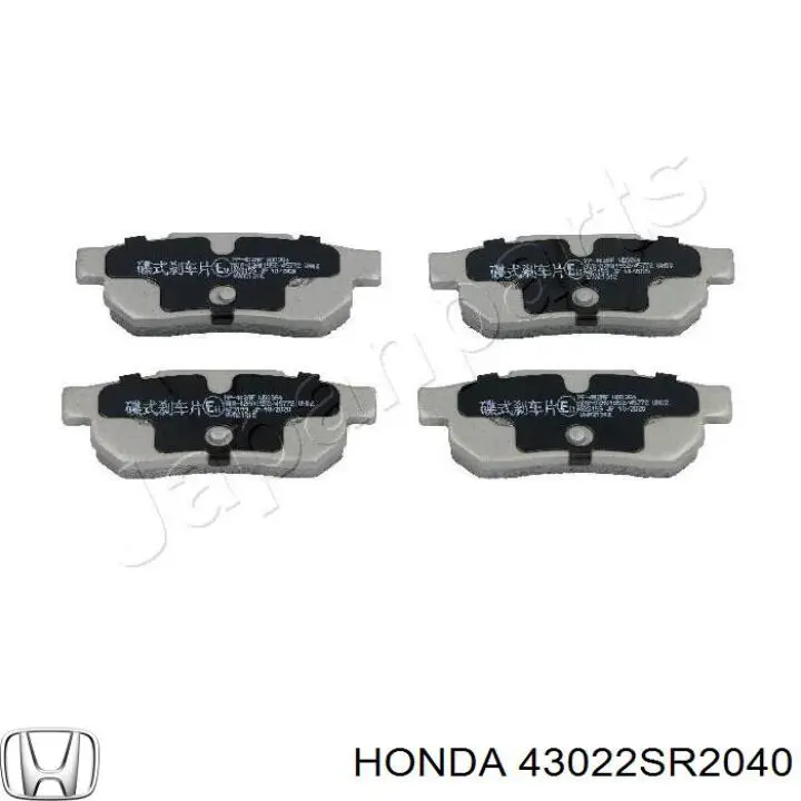 43022SR2040 Honda pastillas de freno traseras