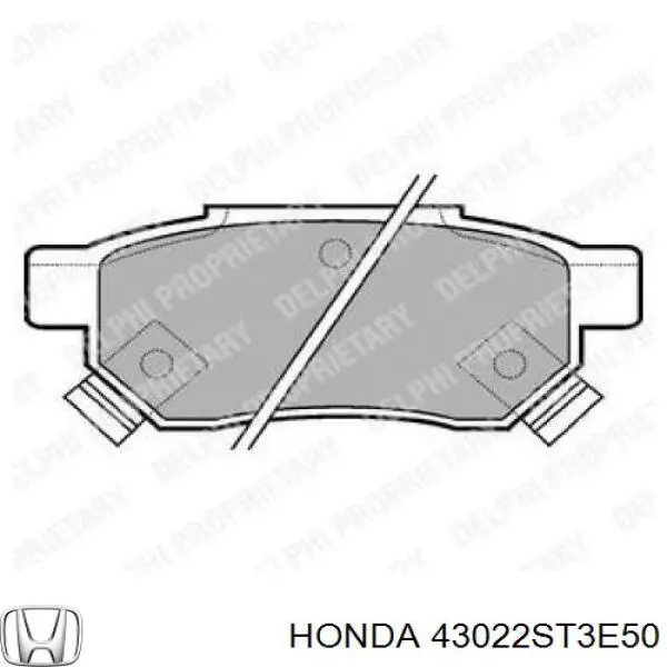 43022ST3E50 Honda pastillas de freno traseras