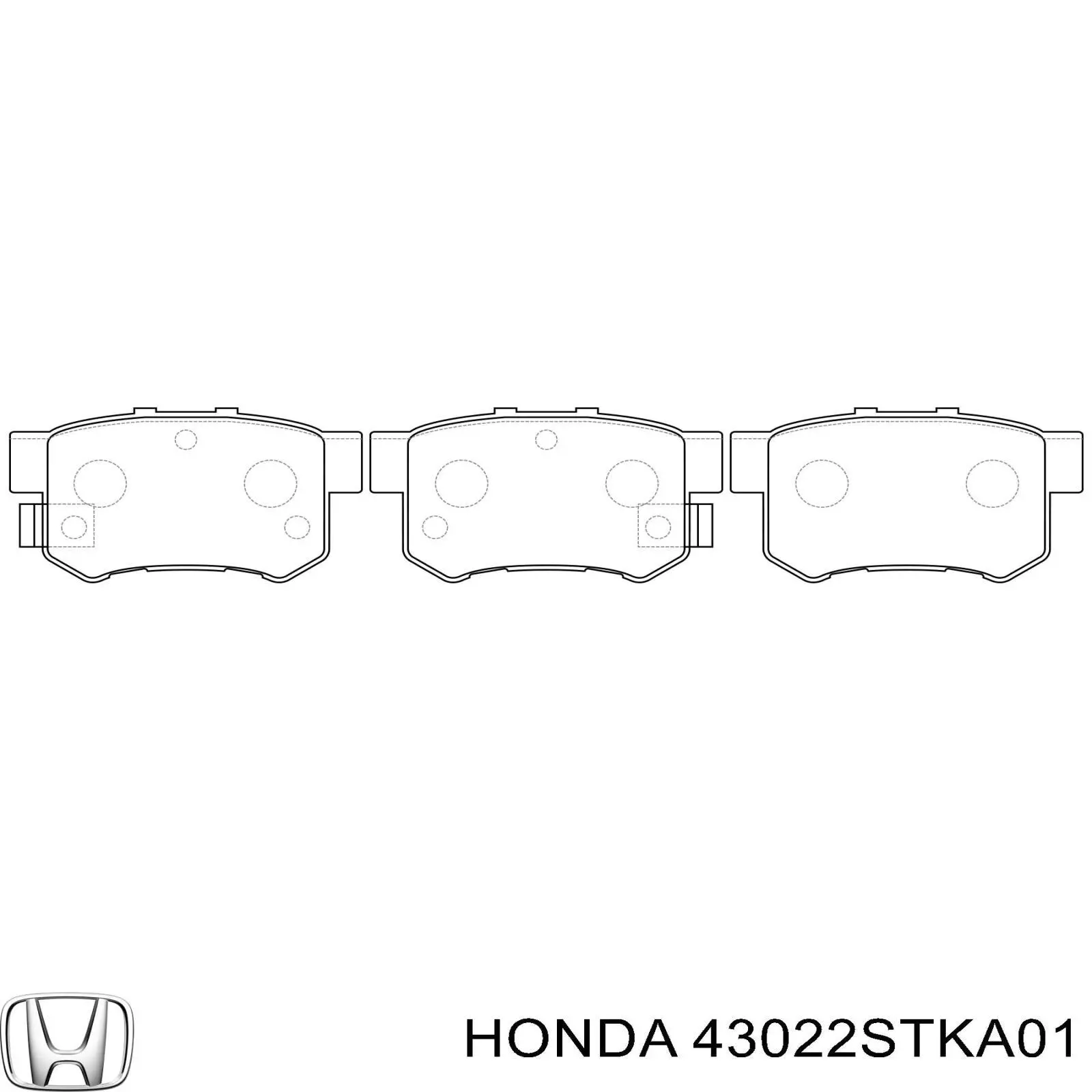 Pastillas traseras Honda 43022STKA01